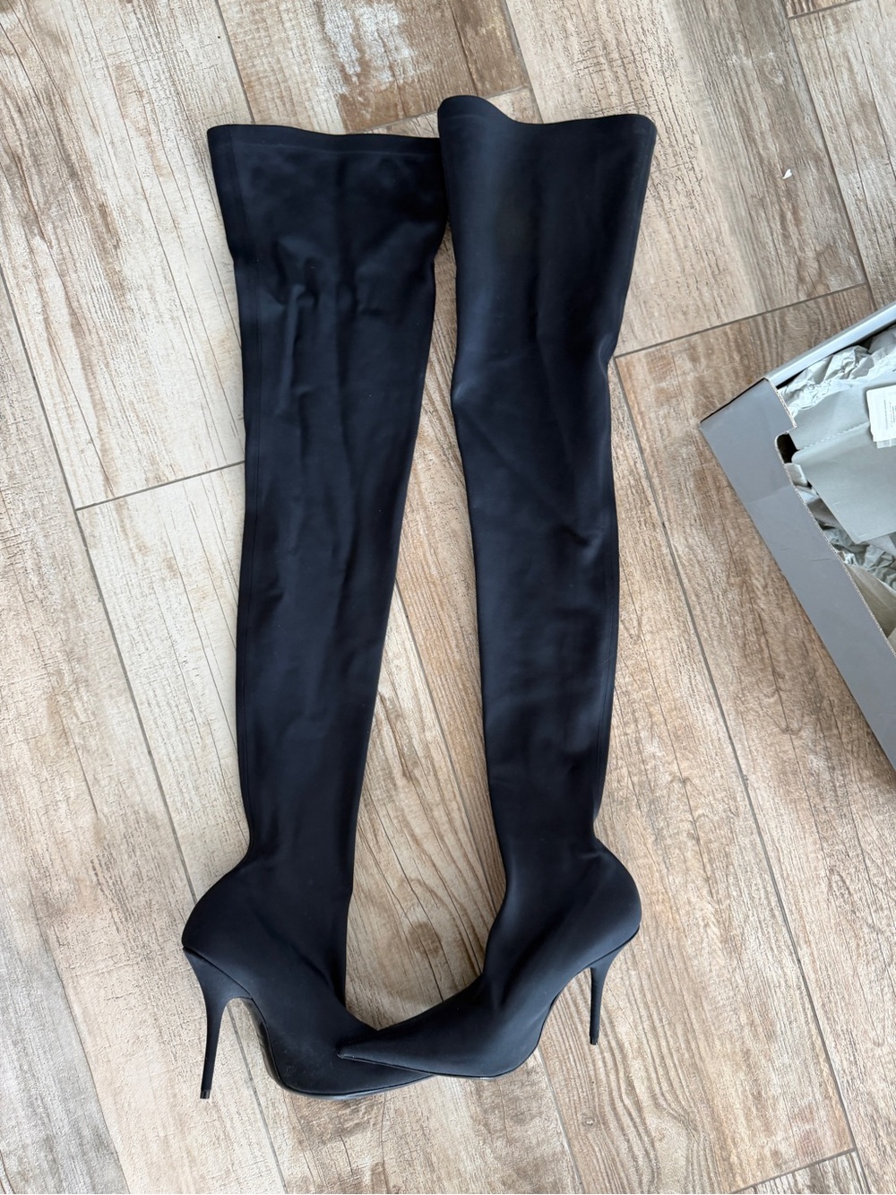 Balenciaga Black Heeled Sock Booties